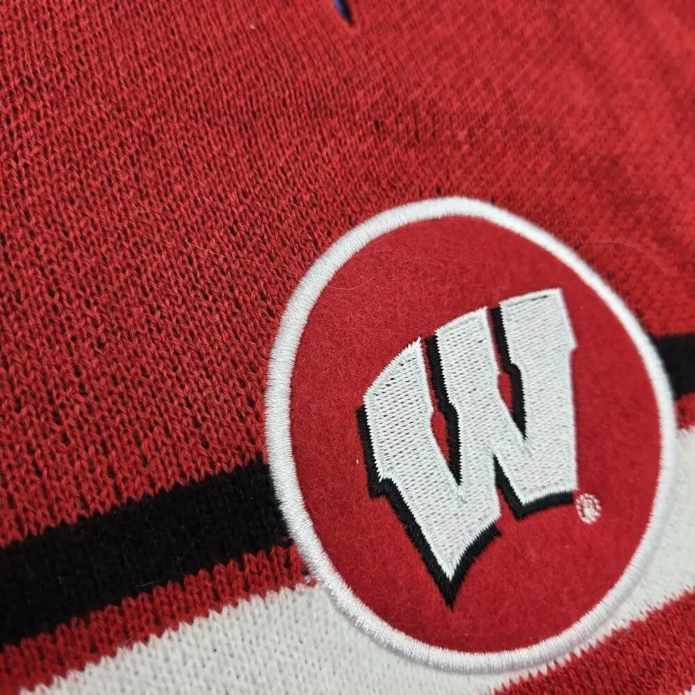 NCAA WISCONSIN BADGERS DOG SWEATER LARGE Licensed NEW! Red